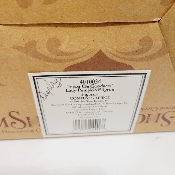 Heartwood Creek Fest on Goodness Lady Pumpkin Pilgrim Figurine Box ONLY 4010034 - Picture 2 of 4